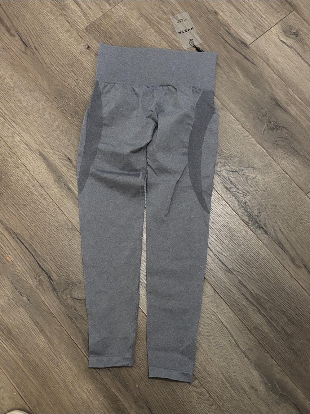 NVGTN Gray High-Waist Kids Leggings with Contour Panels